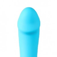 Vibrator with Clitoral Suction, Vibrating Tip, 12 Function, Silicone, Rechargeable, CYAN